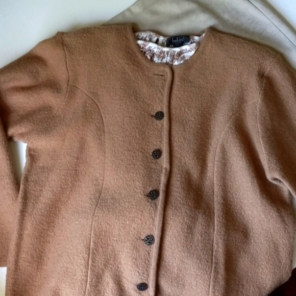 CAMEL TAN Jacket Top Wool Classic by REQUIREMENTS Hong Kong Size Large to  XL - Picture 1 of 11